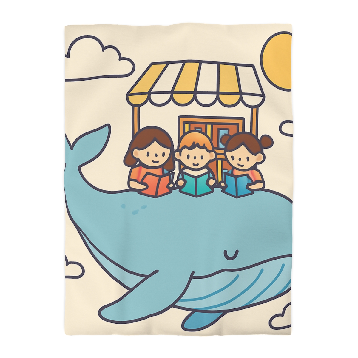 Sky Library On A Flying Whale trendy bedroom duvets