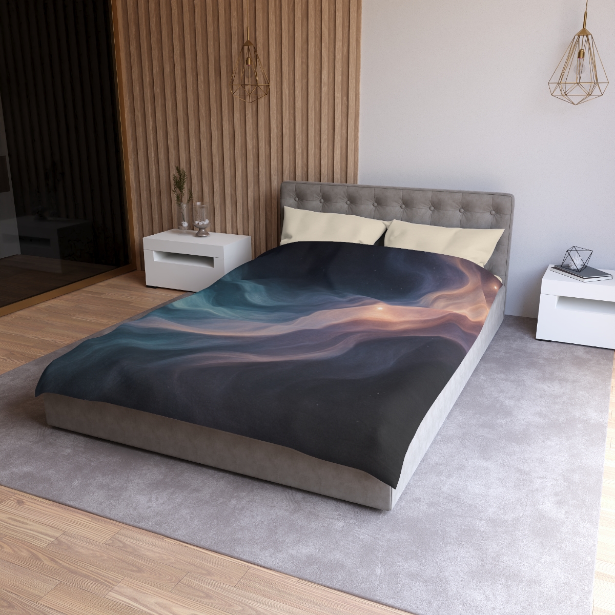 Prismatic Nebula Silk Drift personalized bedding duvets
