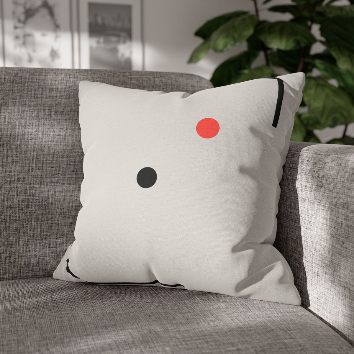 Nested Corner Frames With Two Dots trendy patterned pillow cases