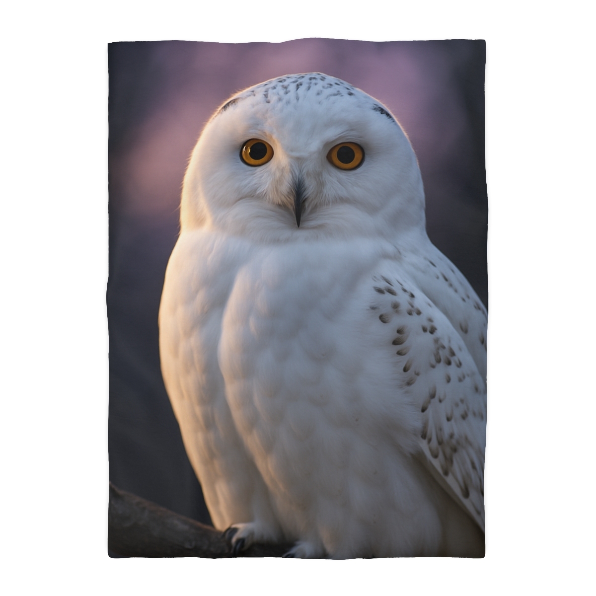 Twilight Watcher Snowy Owl personalized bedding duvets