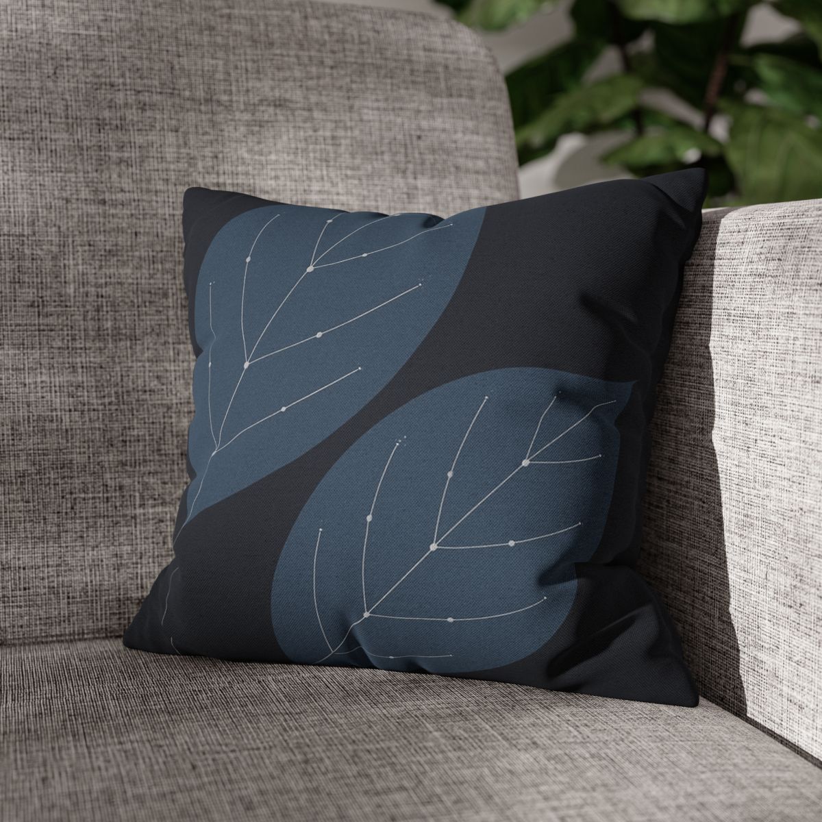 Leaf Vein Constellation Map designer print pillow cases