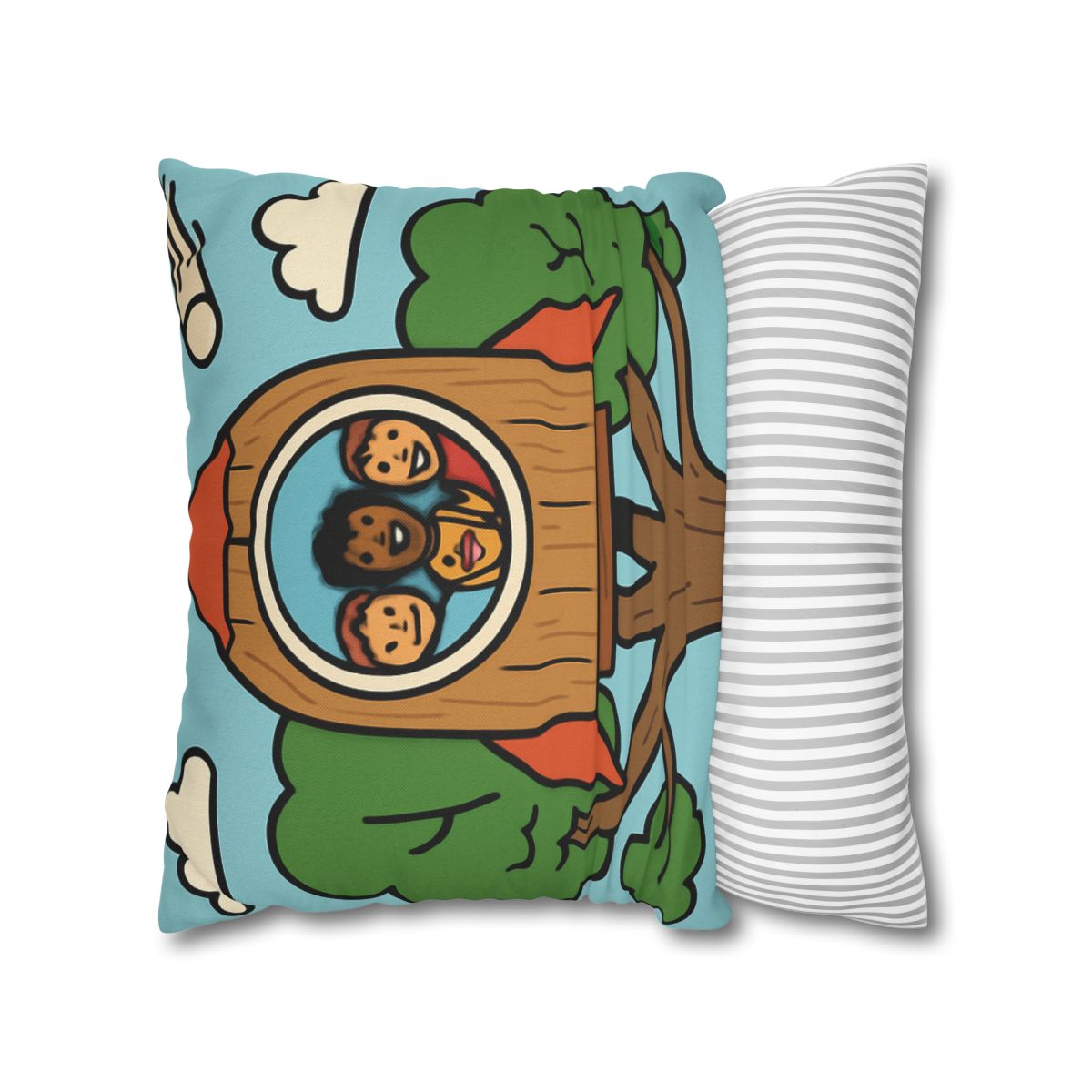 Time Traveling Treehouse Rocket stylish decorative pillowcases