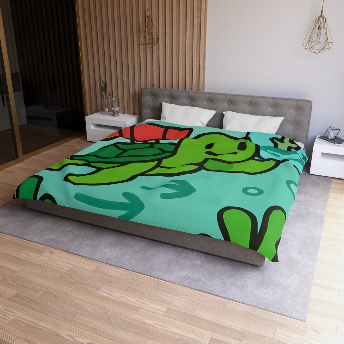 Underwater Rocket Turtle warm winter duvets