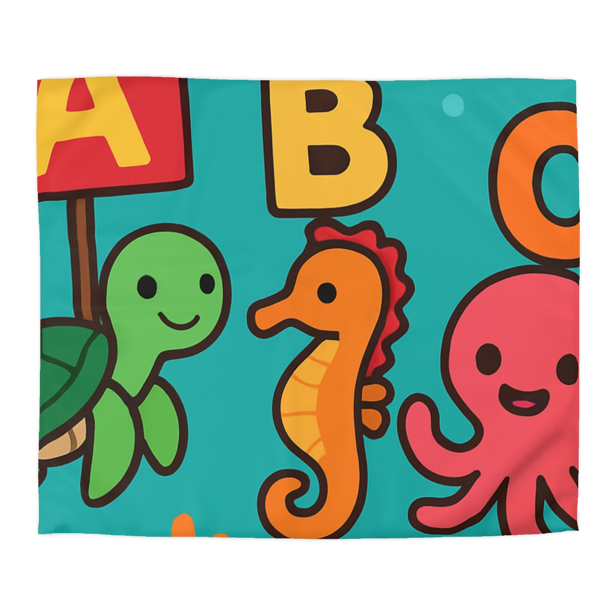 Coral Reef Alphabet Parade custom duvets