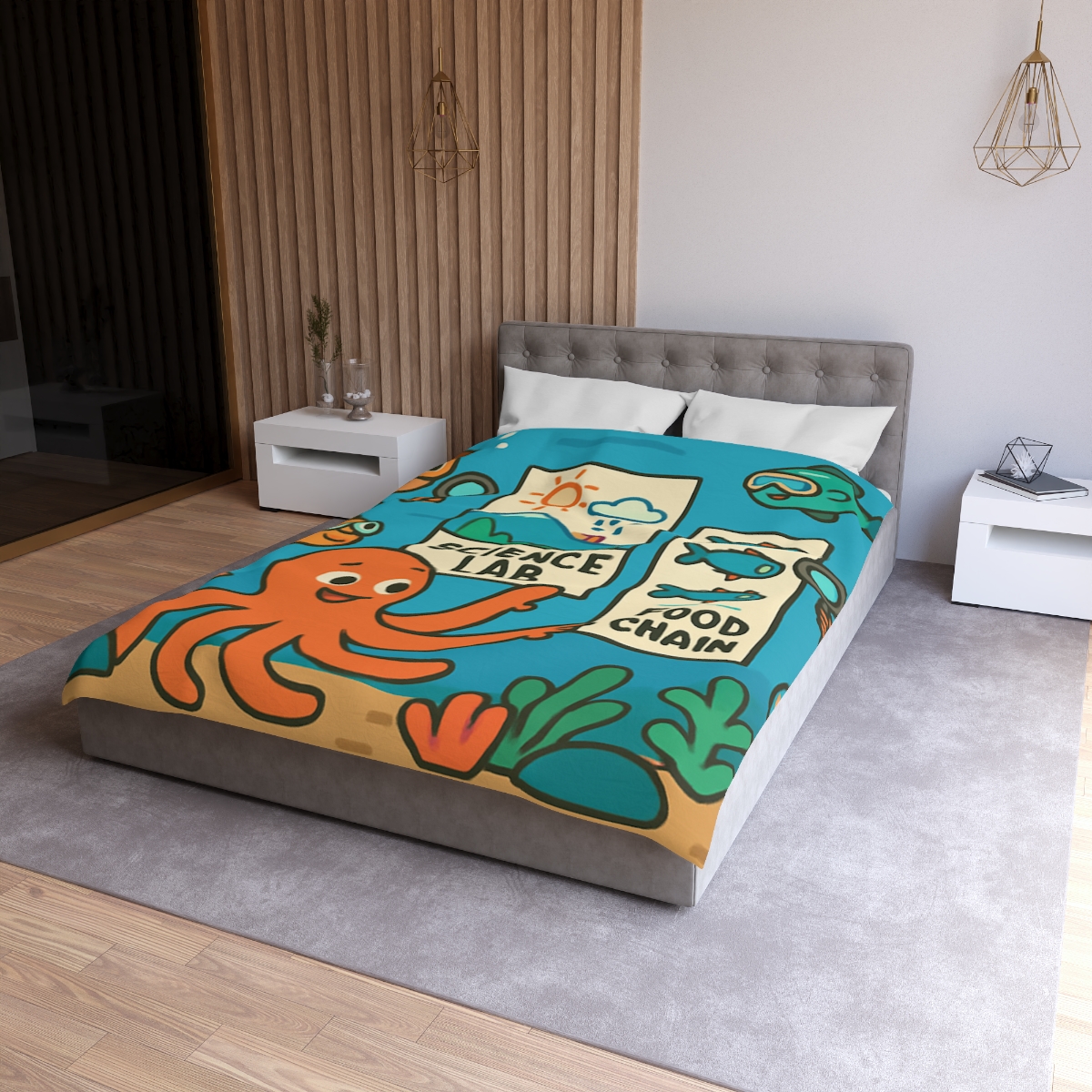 Underwater Science Lab Reef custom duvets