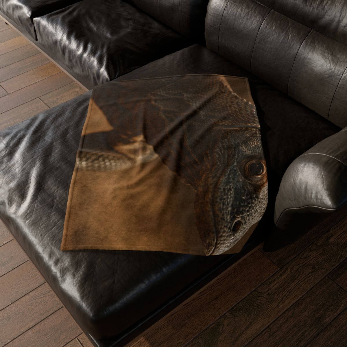 Ancient Sentinel Komodo Dragon soft fleece blankets