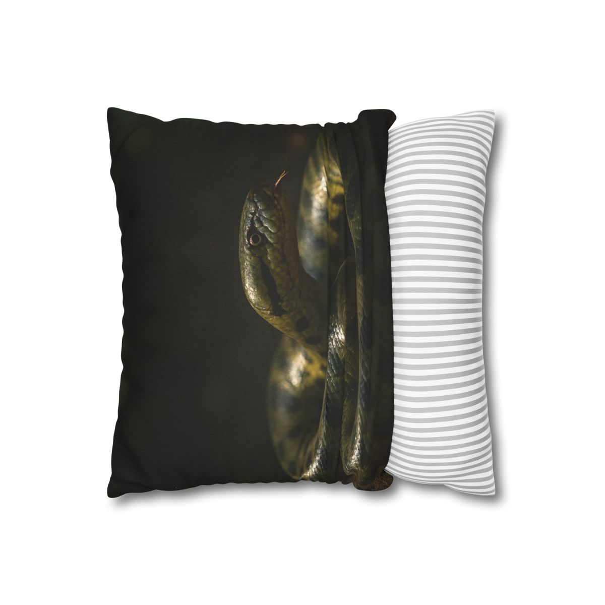 Shadow Ribbon Green Anaconda custom pillow cases