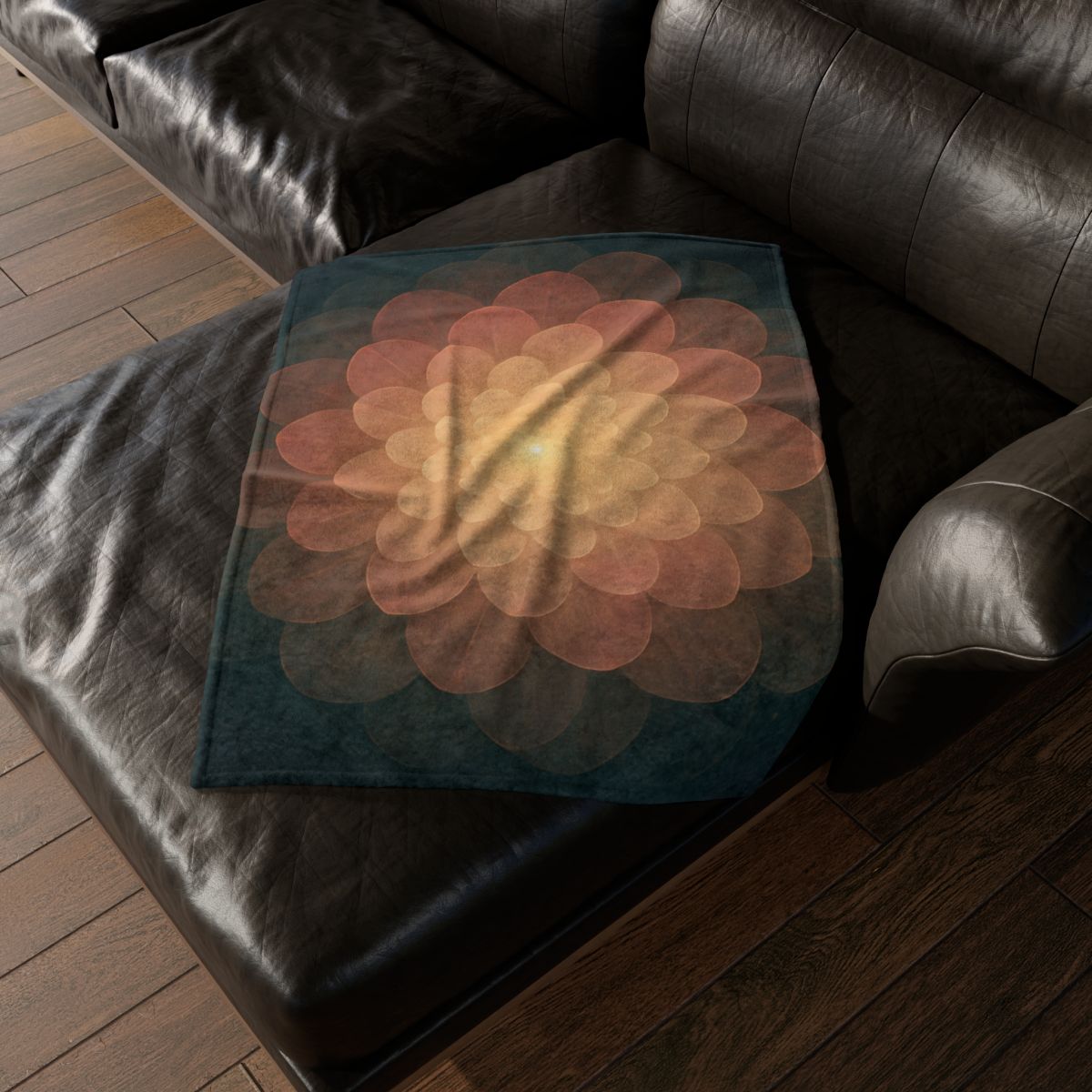 Celestial Petal Halo soft fleece blankets