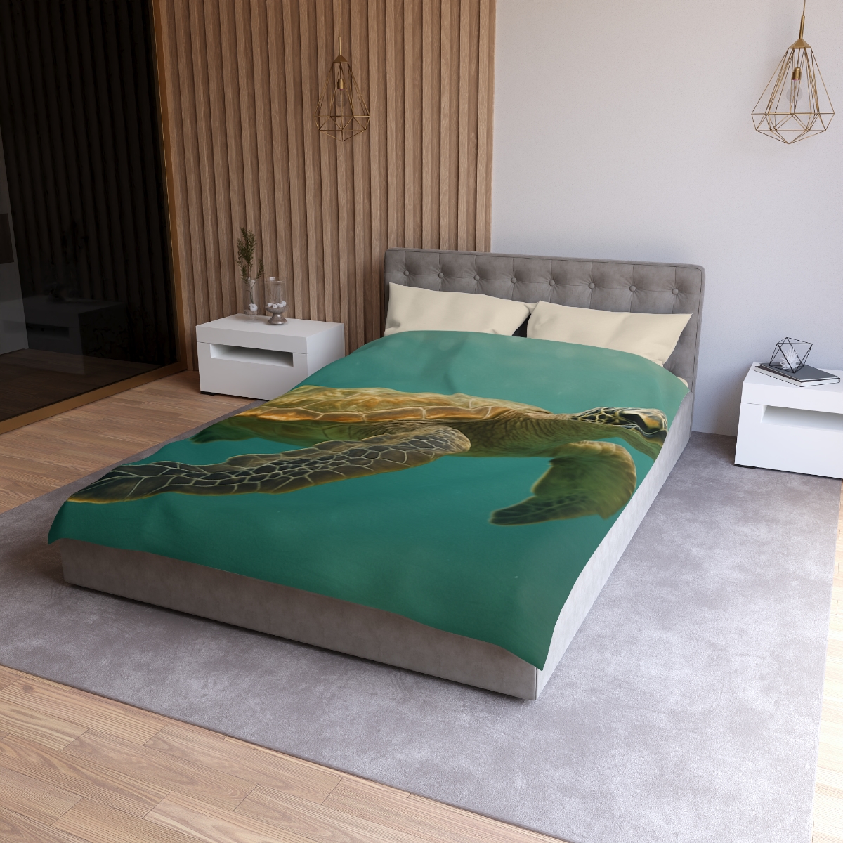 Amber Stillness Green Sea Turtle stylish duvet covers