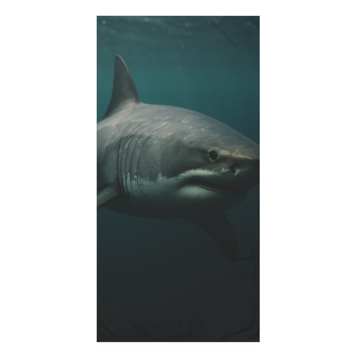Deep Blue Voyager Great White Shark designer printed towels