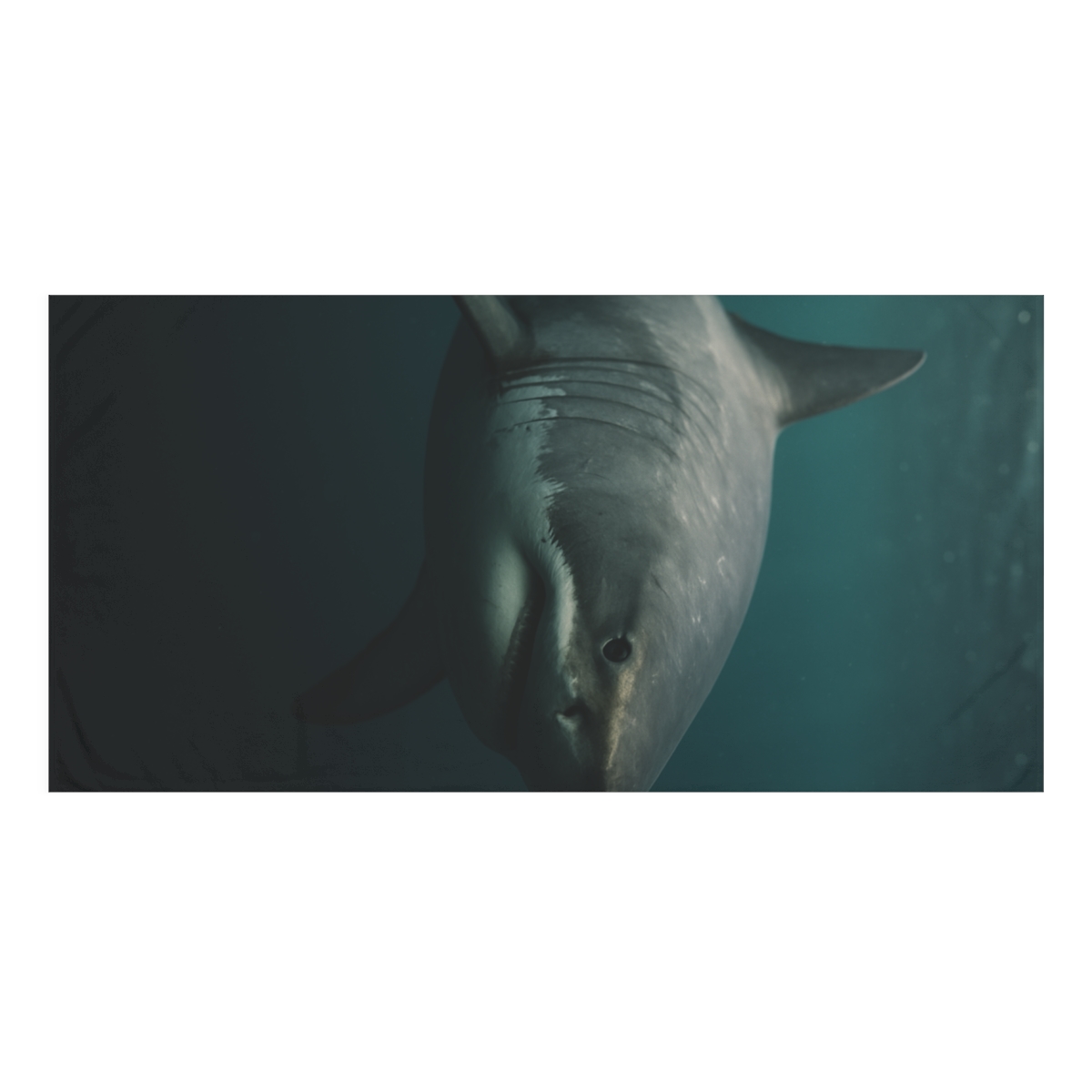 Deep Blue Voyager Great White Shark designer printed towels