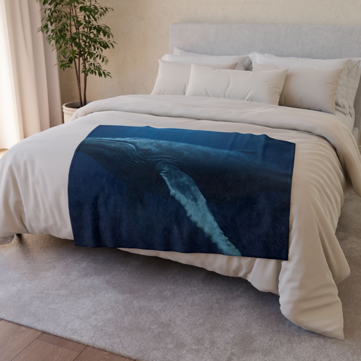 Deep Chorus Humpback Whale personalized cozy blankets