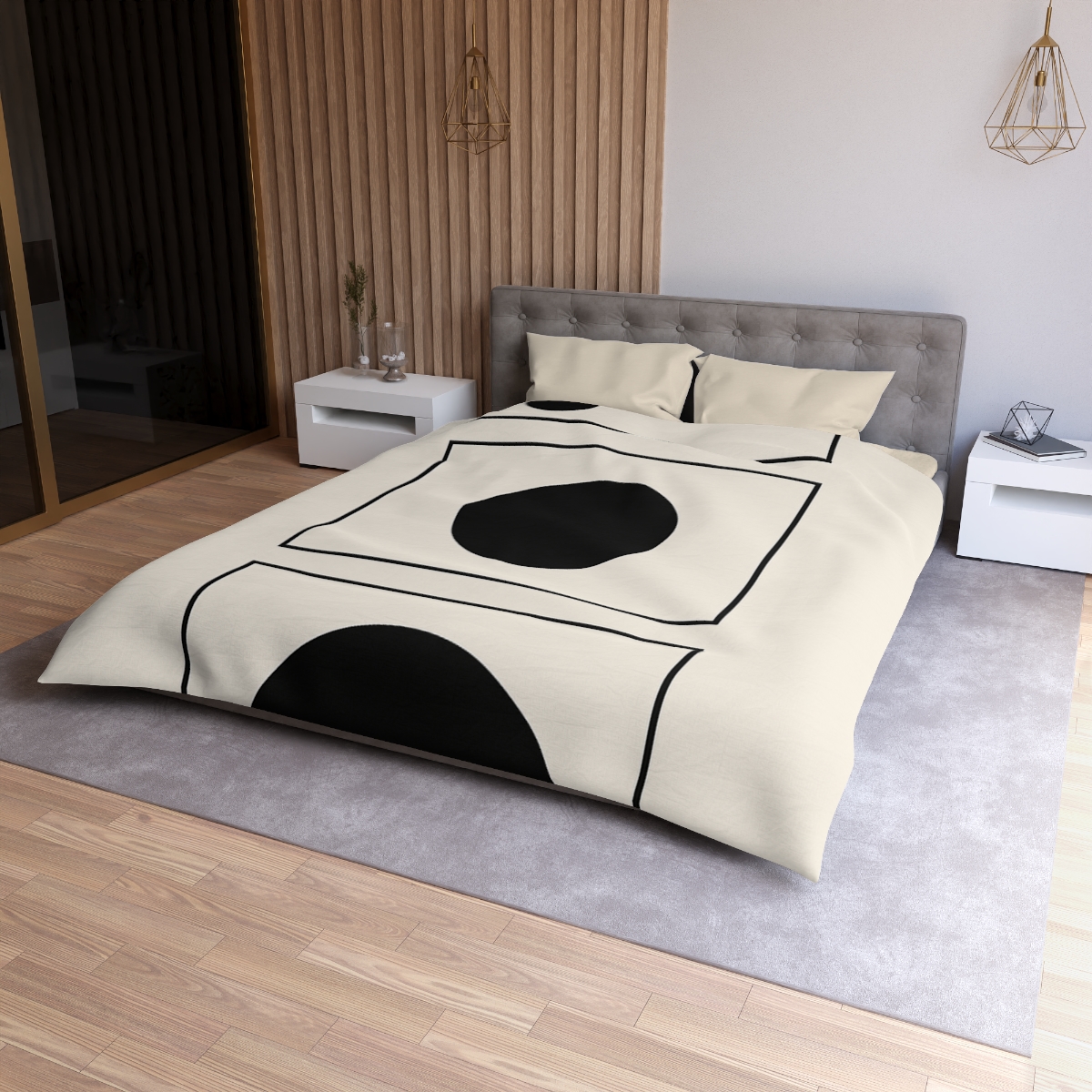 Eclipse Frame Triptych soft comforter duvets