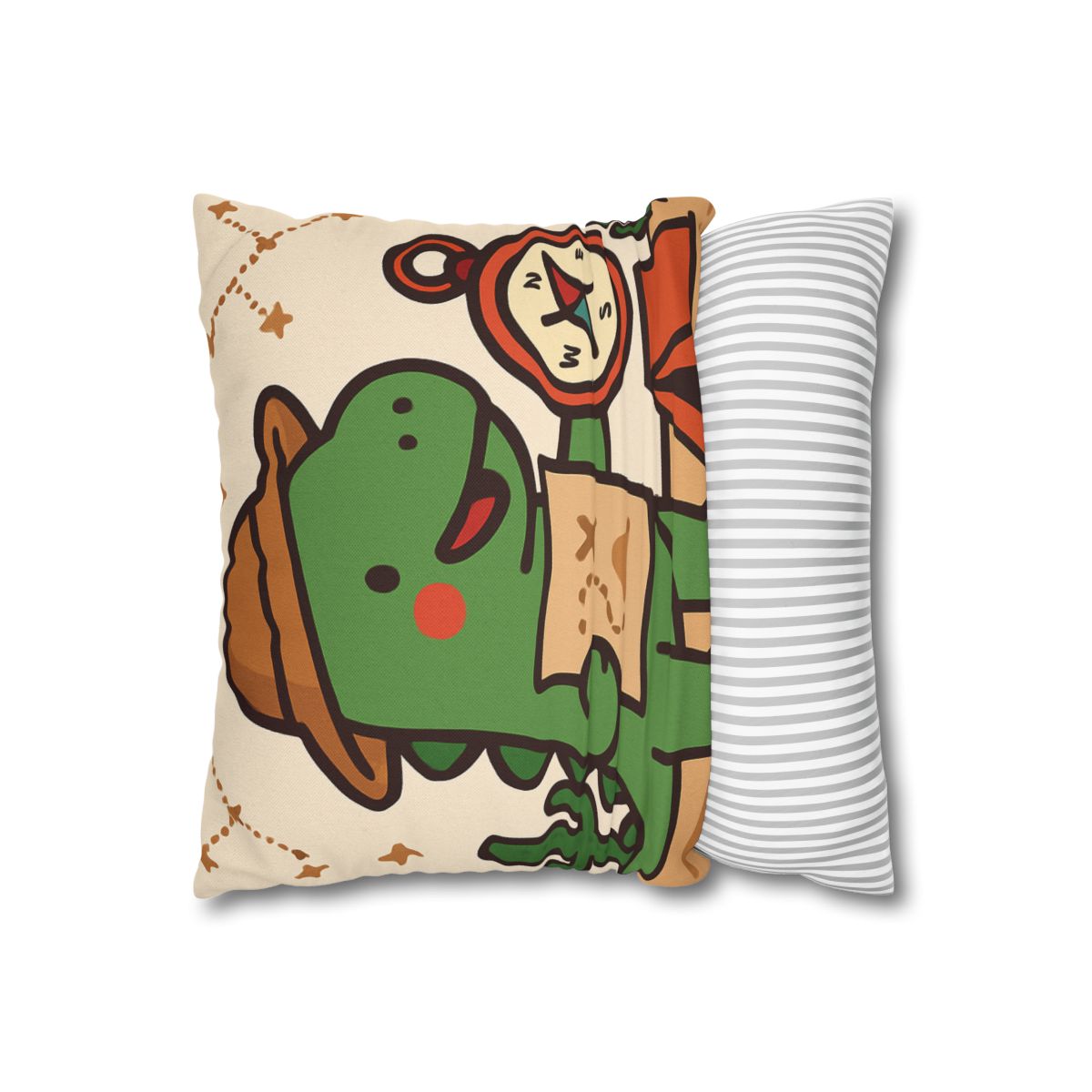 Desert Dino Map Quest With Compass And Constellations soft cotton pillow cases