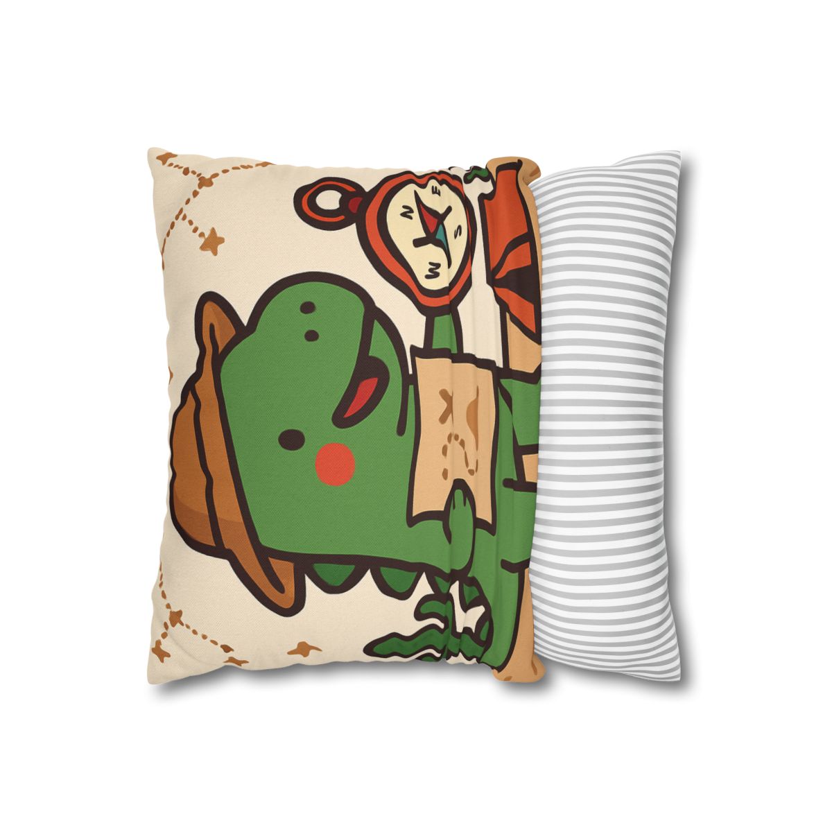 Desert Dino Map Quest With Compass And Constellations soft cotton pillow cases