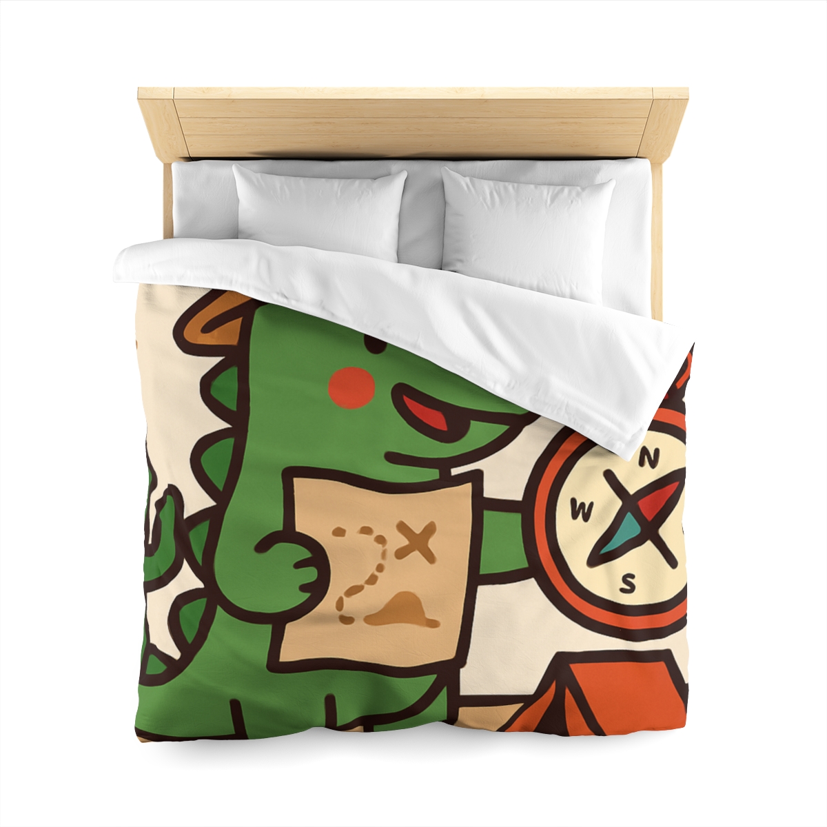 Desert Dino Map Quest With Compass And Constellations personalized bedding duvets