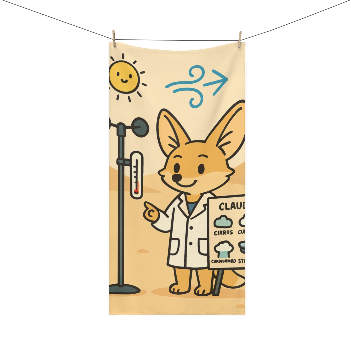 Desert Fox Meteorology Lab soft cotton towels