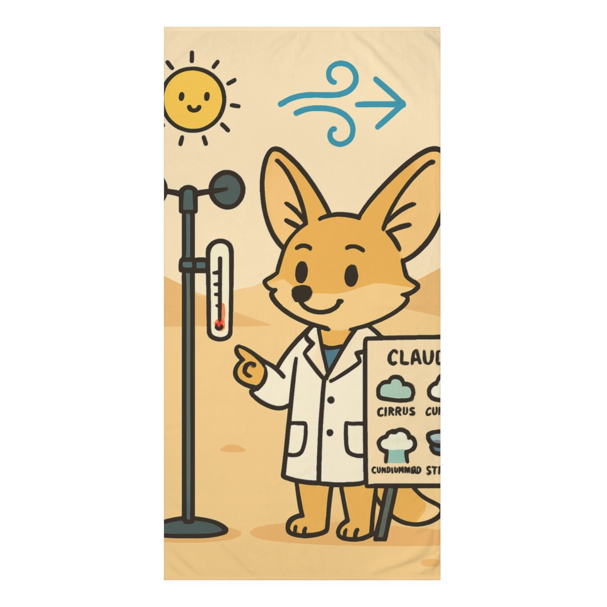 Desert Fox Meteorology Lab soft cotton towels