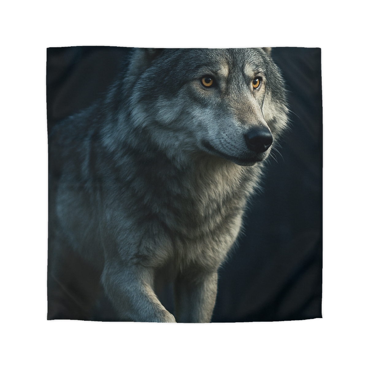 Moonlit Pause Gray Wolf trendy bedroom duvets