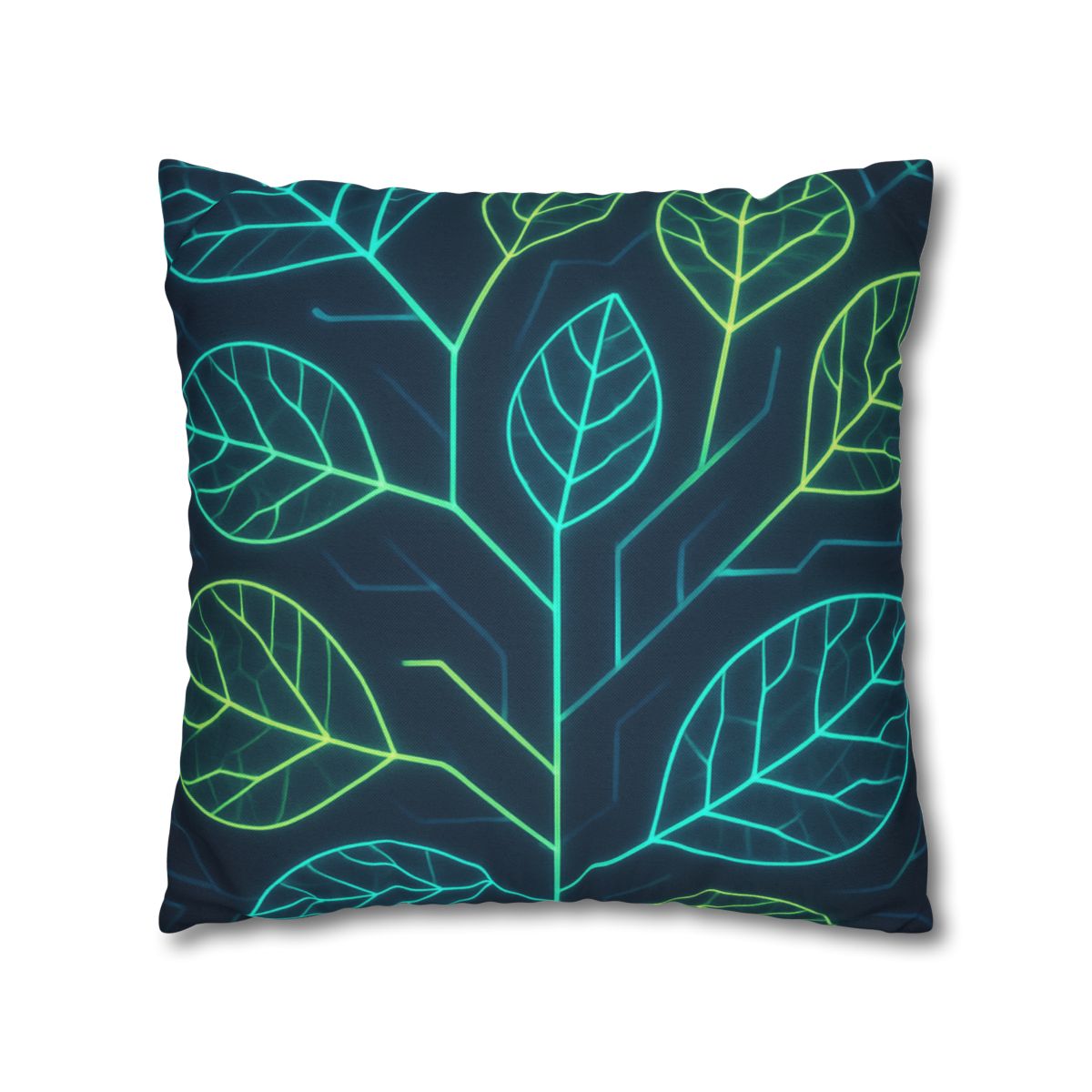 Leaf Vein Circuit Flow designer print pillow cases
