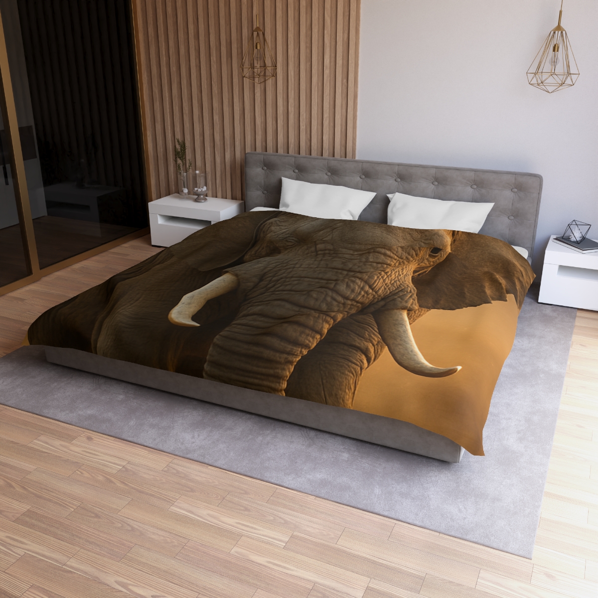 Savannah Sentinel Elephant designer printed duvets