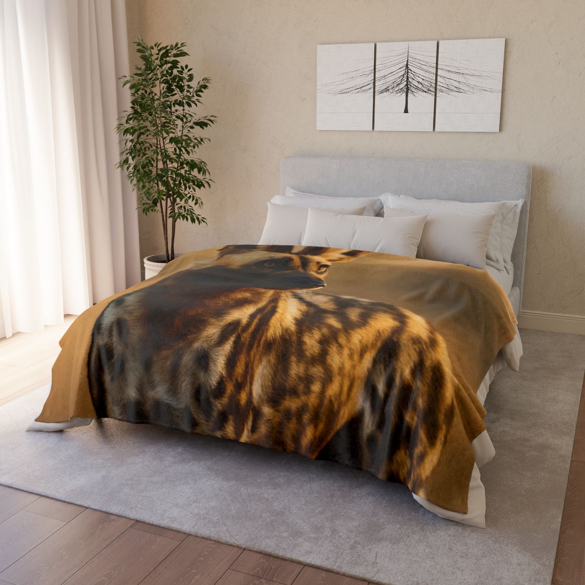 Ember Patrol African Wild Dog personalized cozy blankets