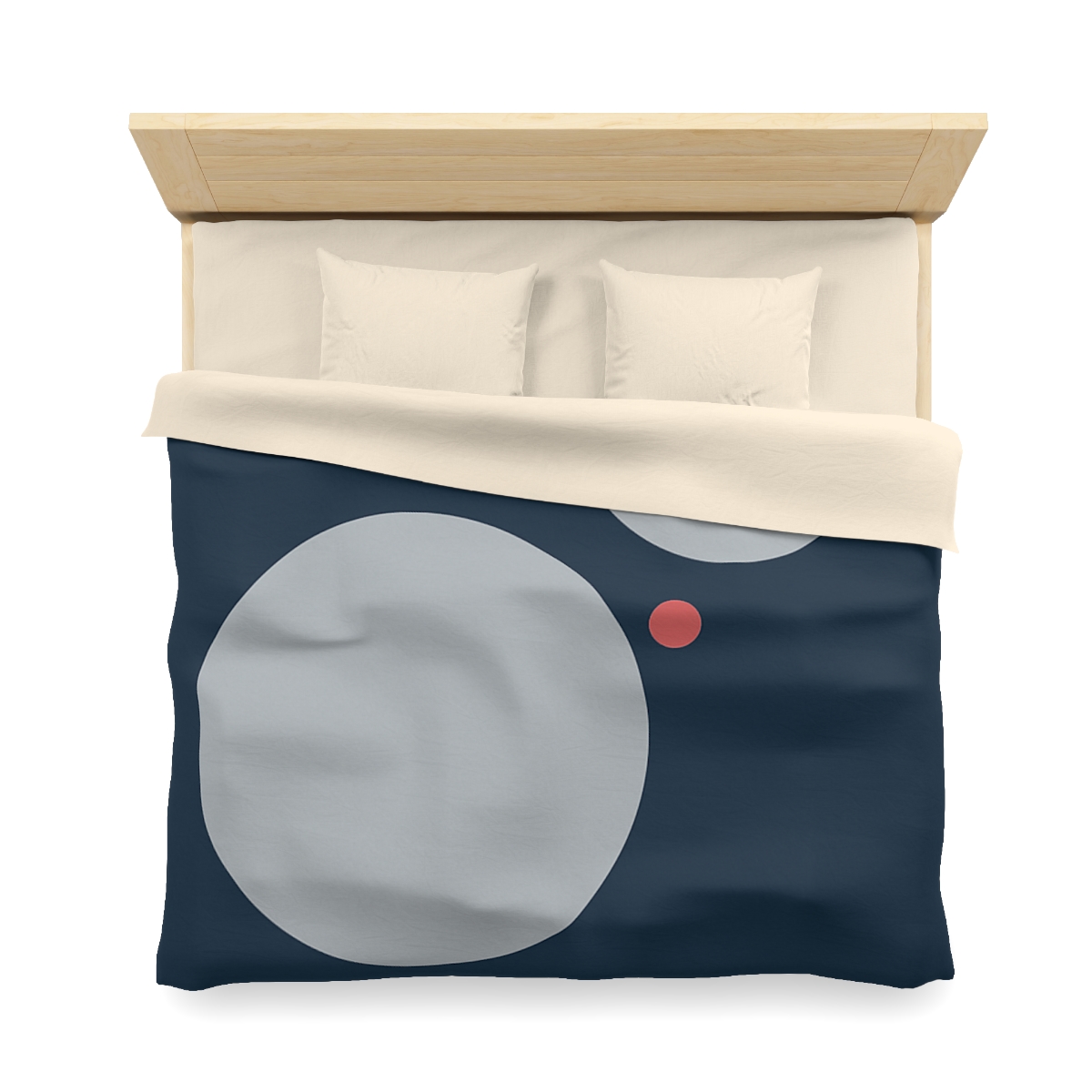 Three Quiet Circles designer printed duvets