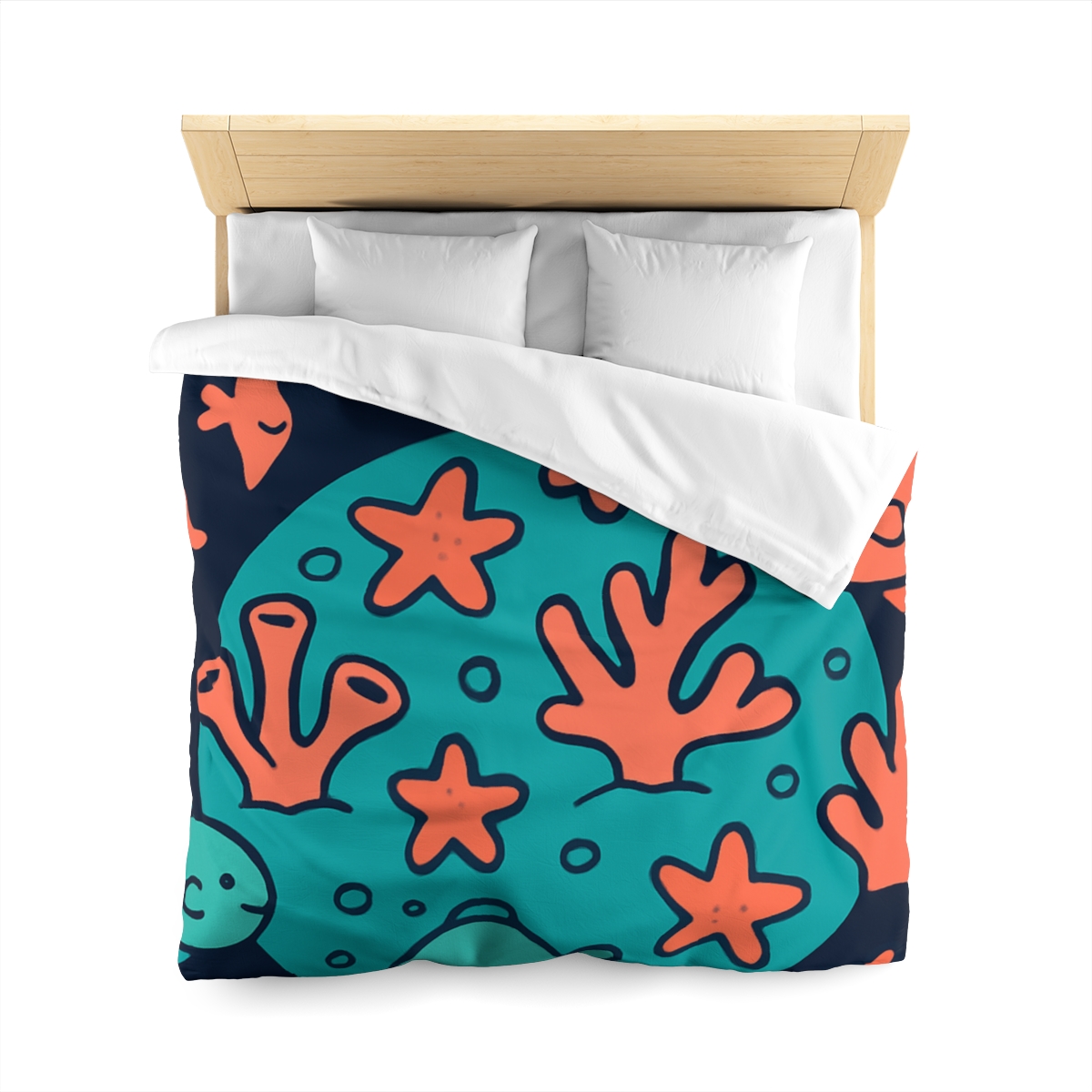 Cosmic Coral Reef Planet custom duvets
