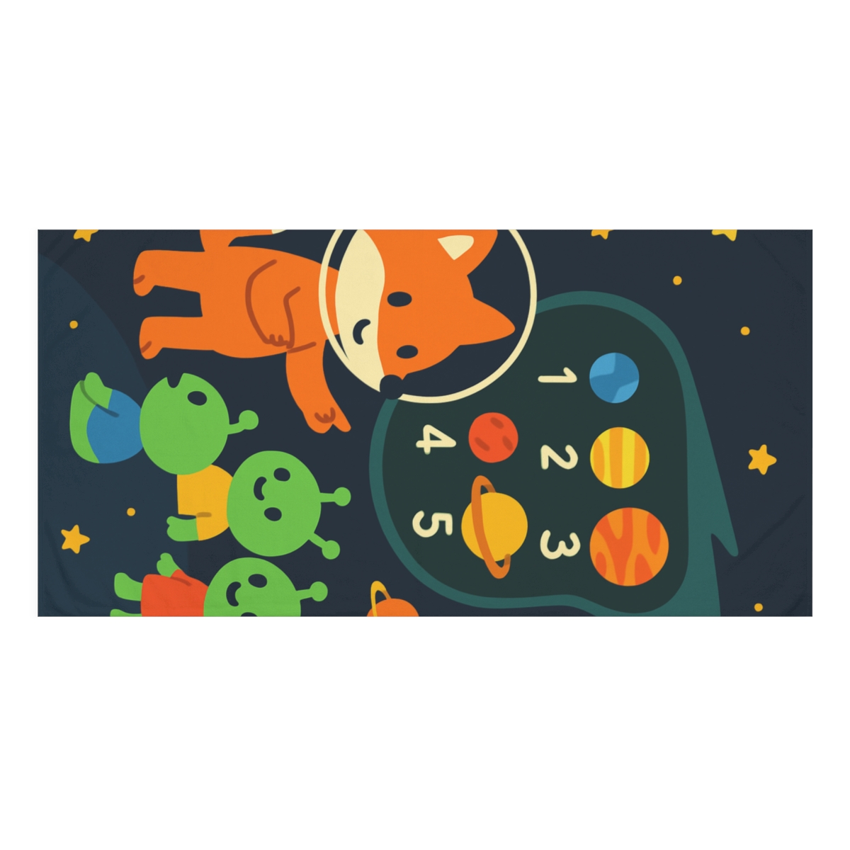 Comet Classroom With The Curious Fox soft cotton towels