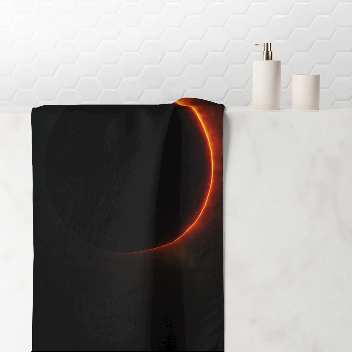 Dark Horizon Ember Rim unique gift towels