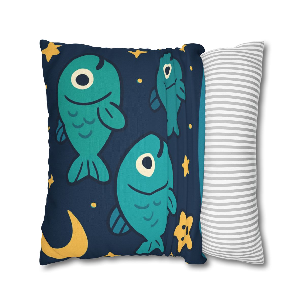 Starry Space Fish School soft cotton pillow cases