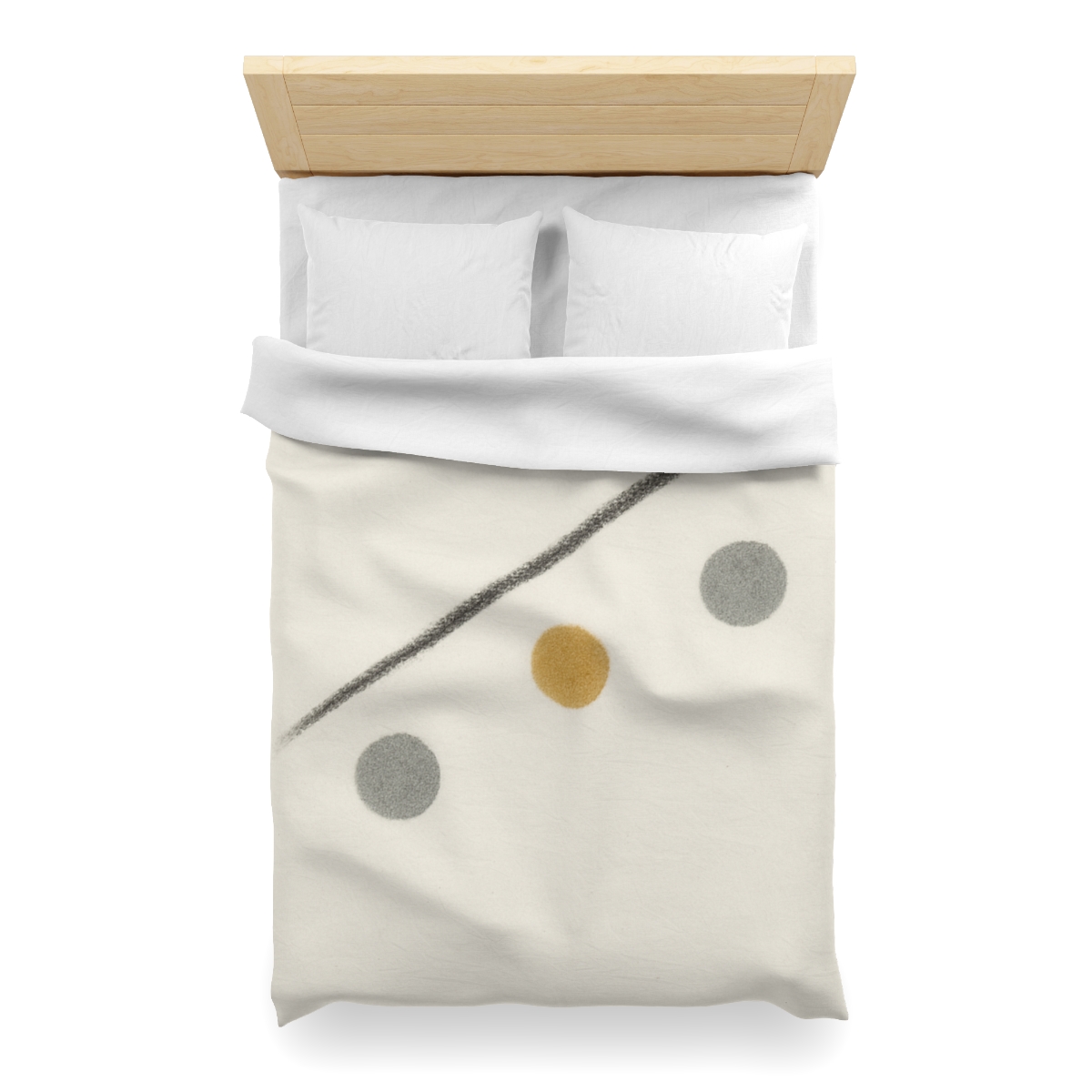 Diagonal Line And Triple Circles custom duvets