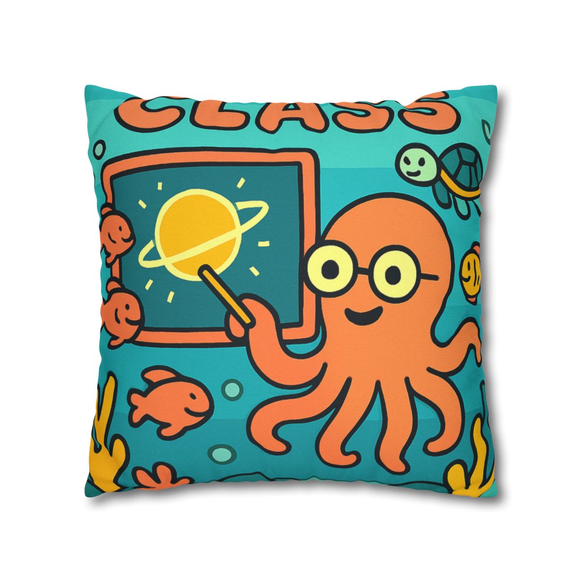 Cosmic Coral Reef Classroom trendy patterned pillow cases