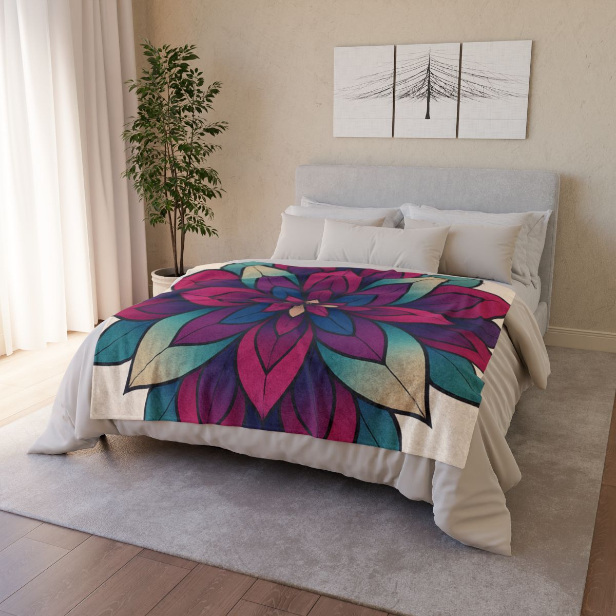 Petal Prism Overlap trendy patterned blankets