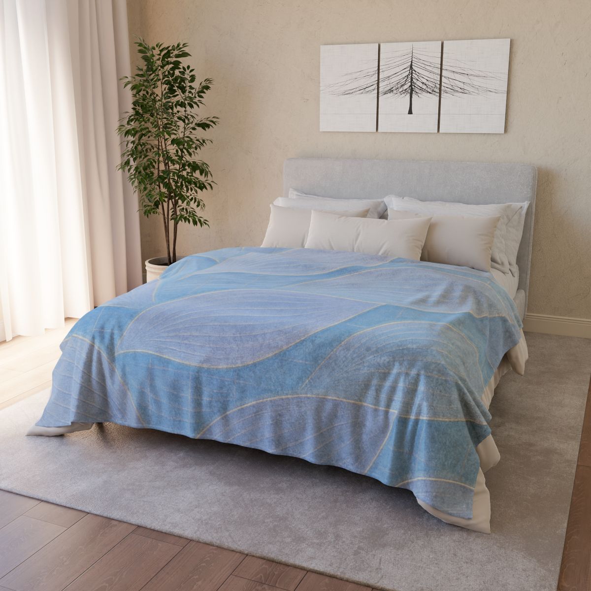 Petal Ripple Grid decorative home blankets