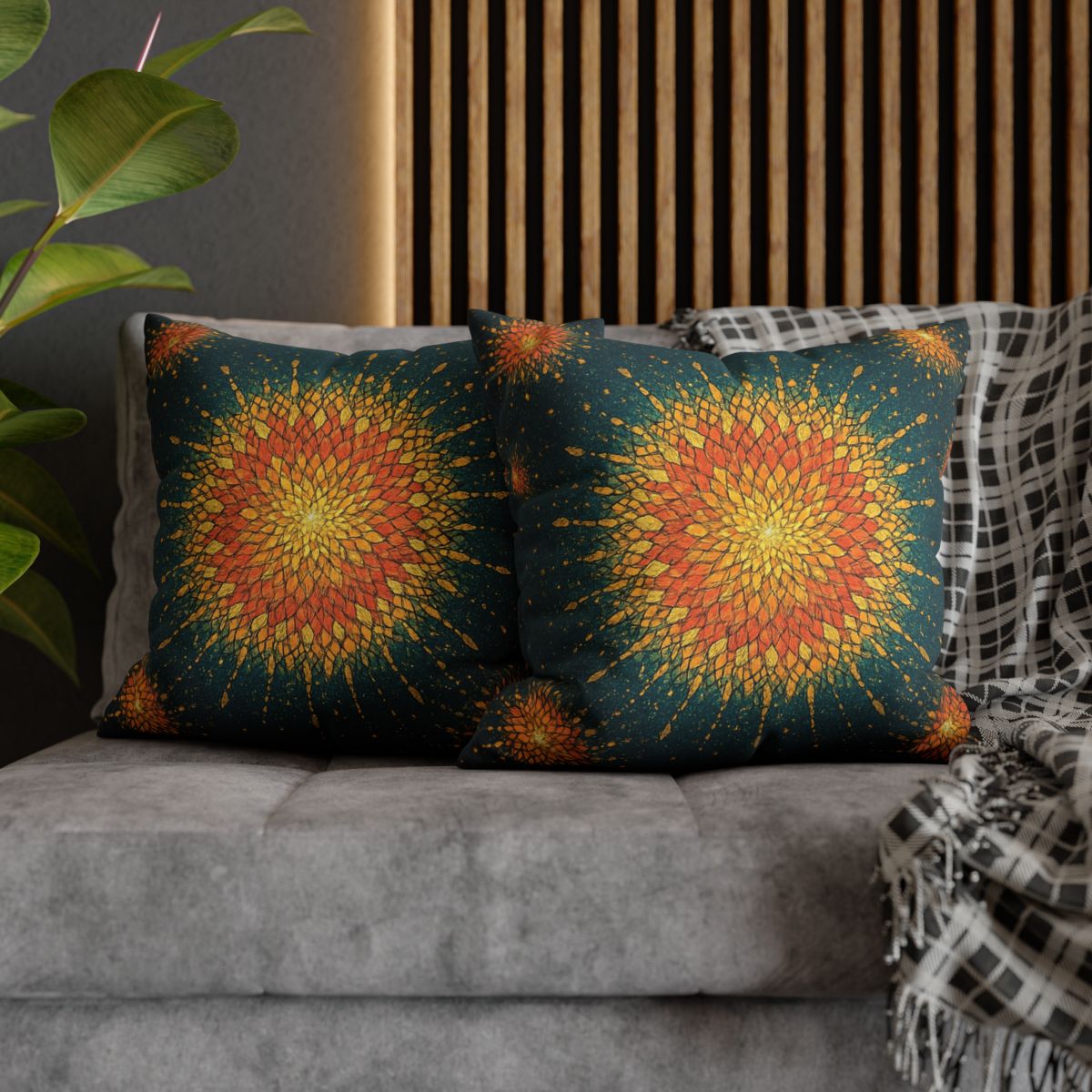 Starburst Mosaic Halo personalized pillow covers