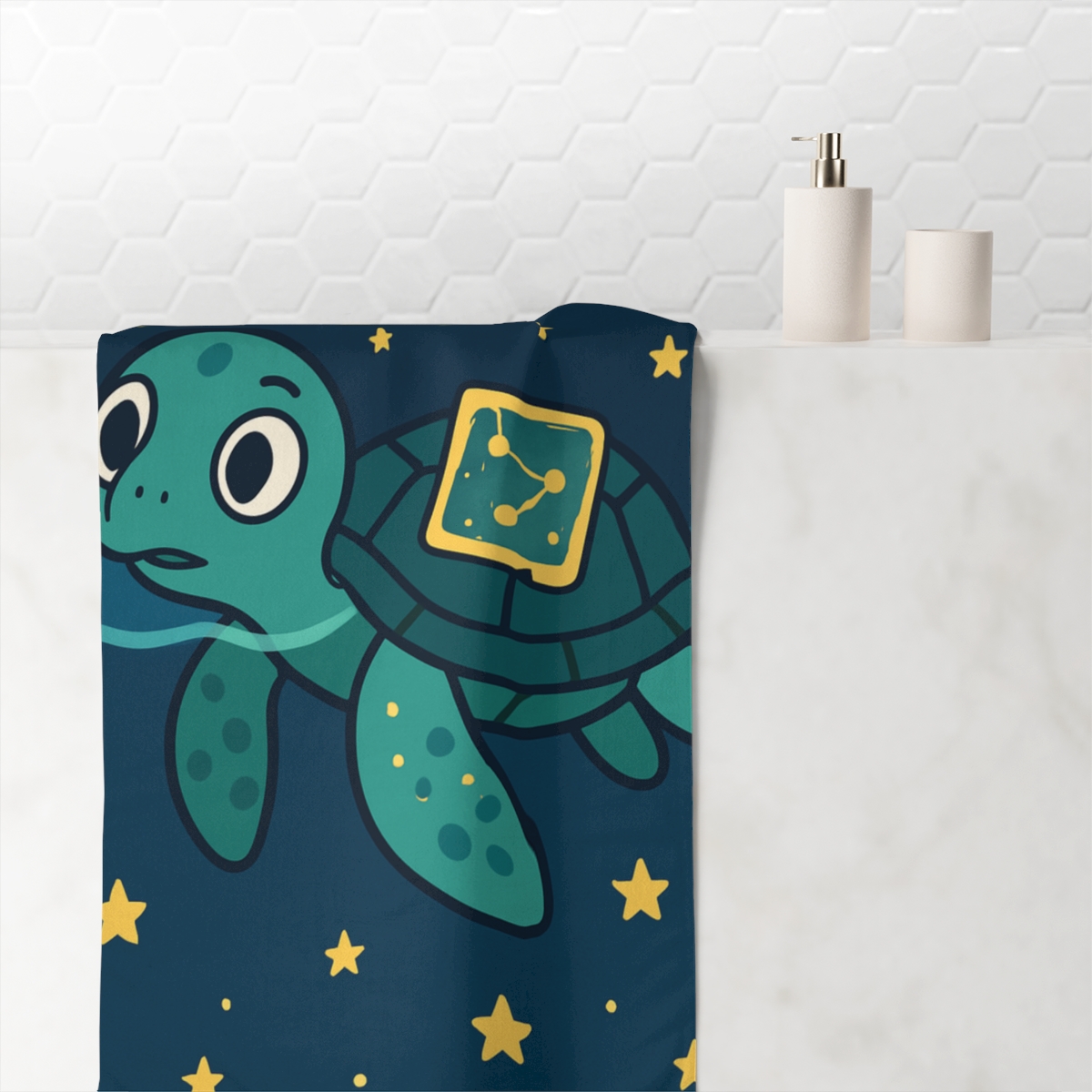 Stargazer Sea Turtle decorative home towels