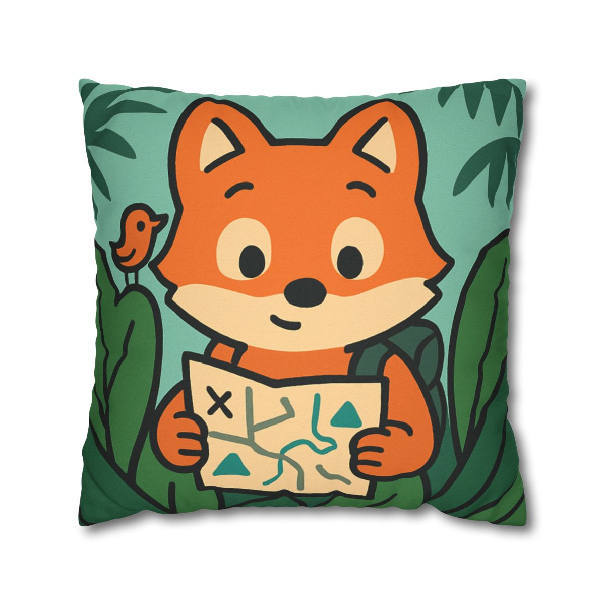 Jungle Explorer Fox designer print pillow cases
