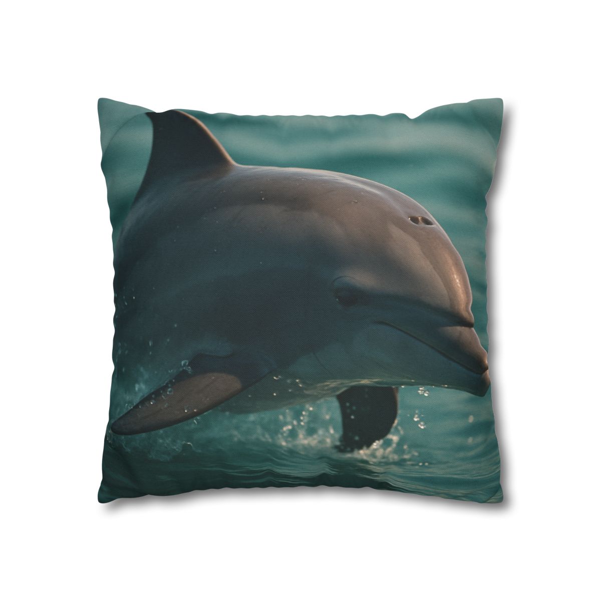 Silver Glide Bottlenose Dolphin designer print pillow cases