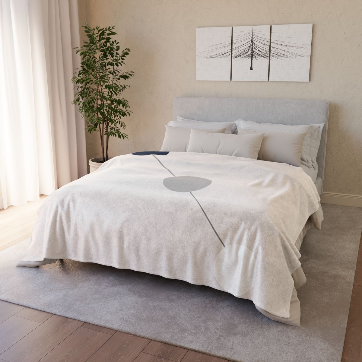 Orbital Triad Alignment decorative home blankets