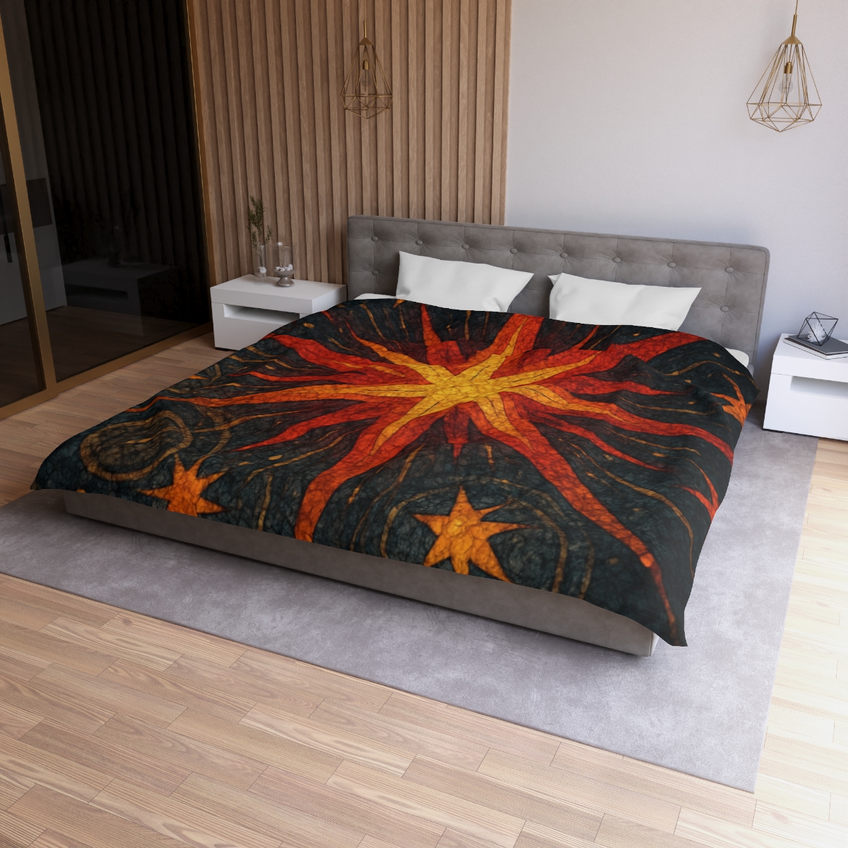 Starburst Cluster Mosaic designer printed duvets