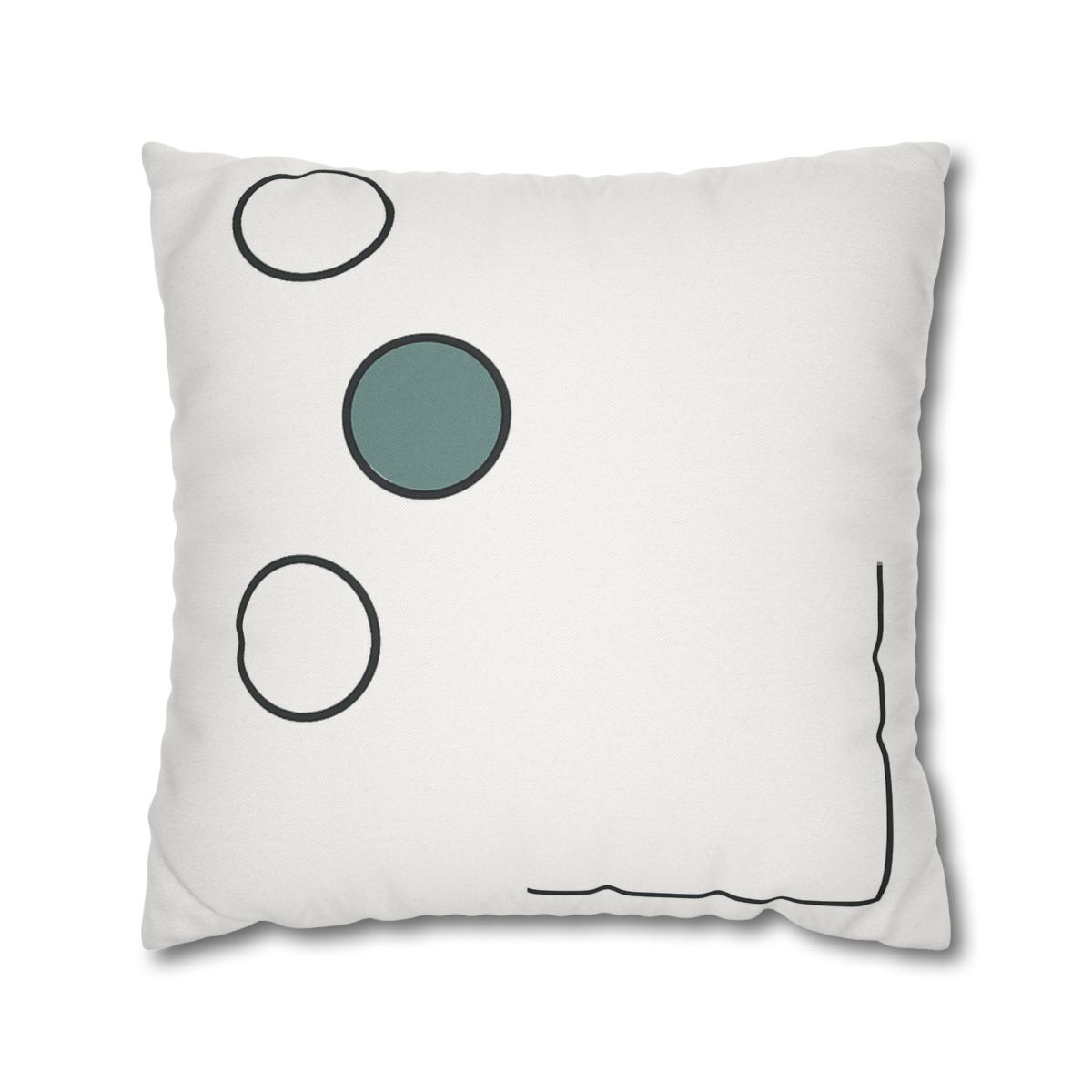 Triad Circles With Corner Frame Pause unique gift pillow cases