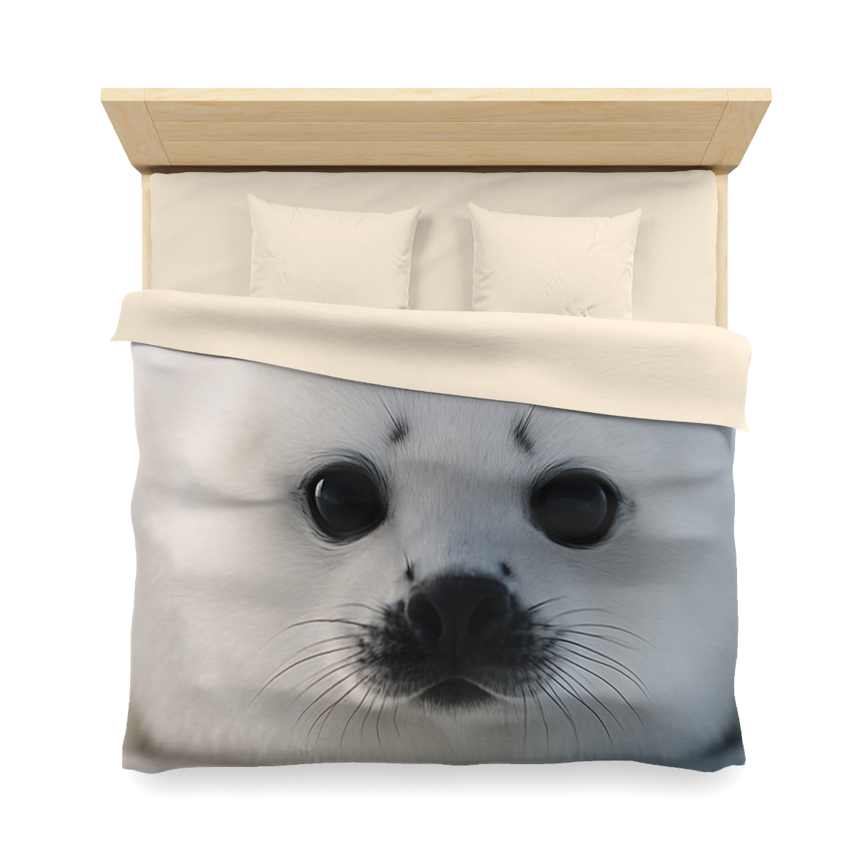 Snow Dream Harp Seal Pup unique patterned duvets