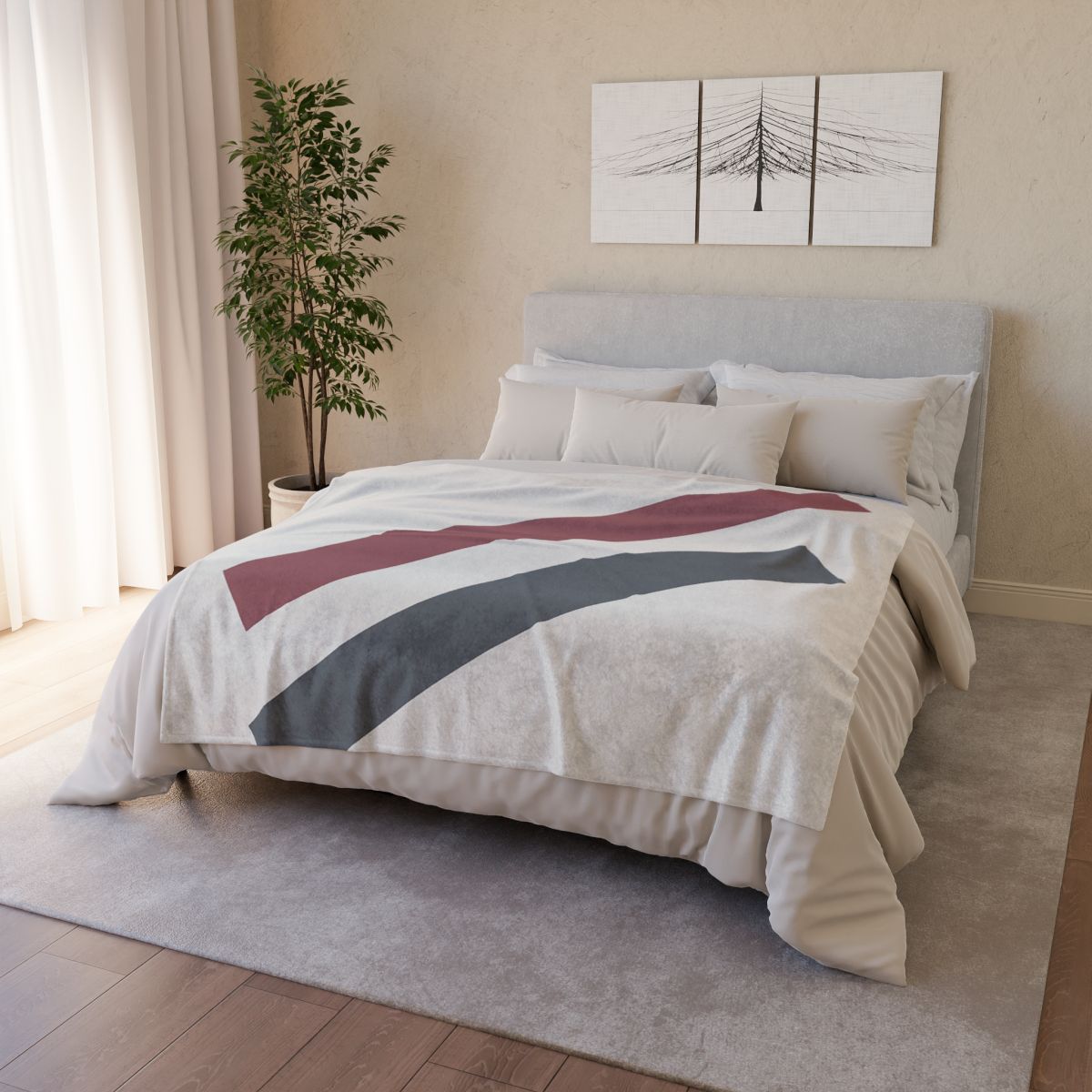 Diagonal Bar Pair stylish throw blankets