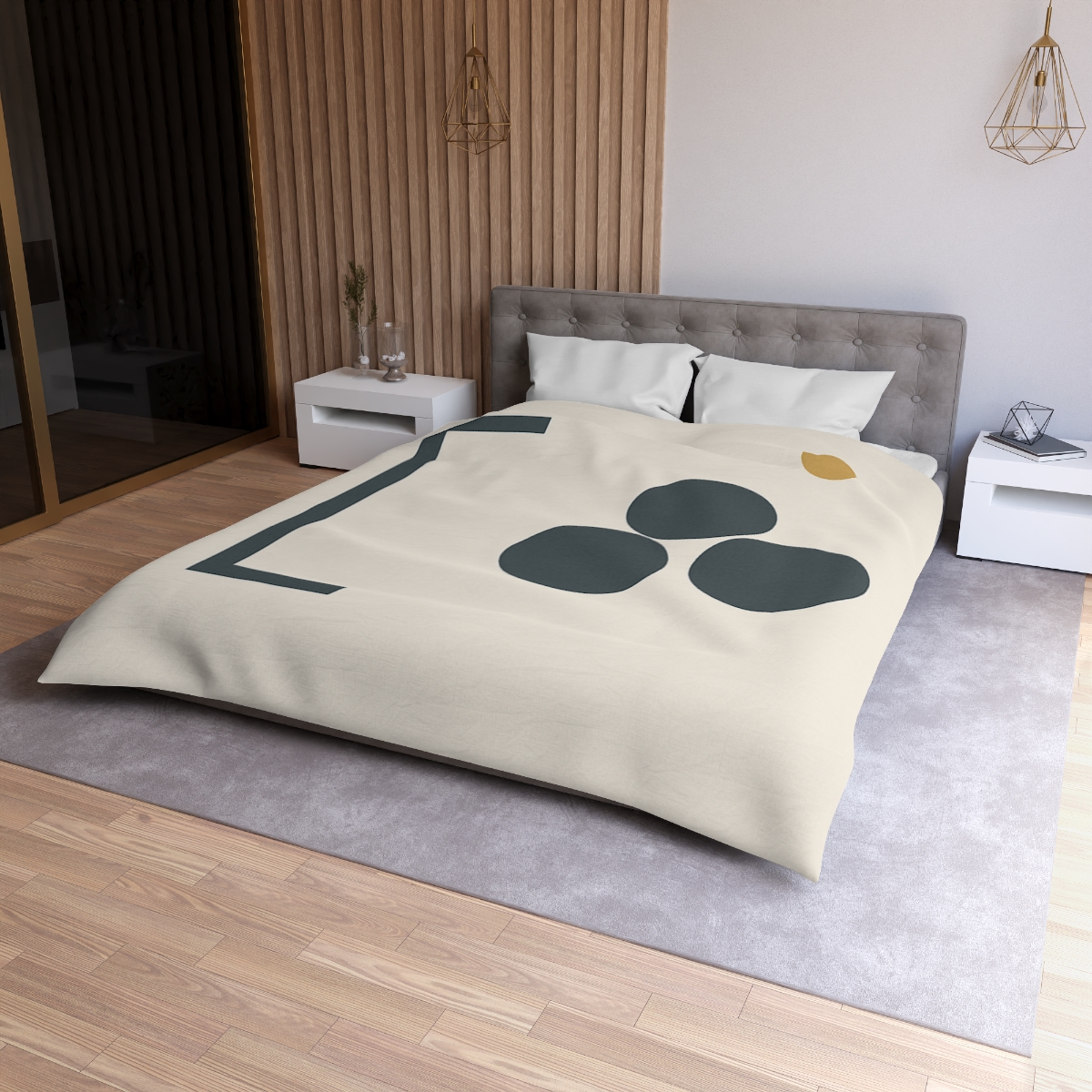 Diagonal Bracket And Three Circle Cluster warm winter duvets