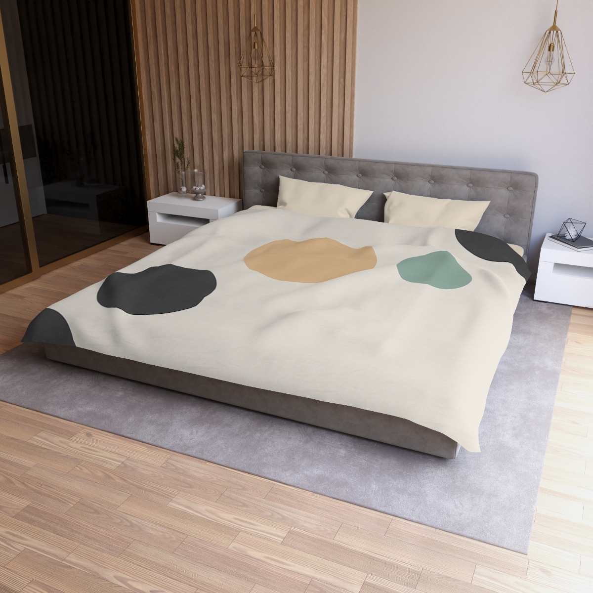 Diagonal Cluster Of Five Circles soft comforter duvets