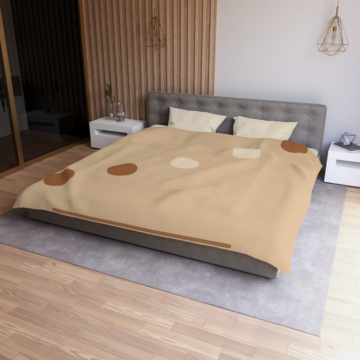 Diagonal Cluster With Hidden Void designer printed duvets