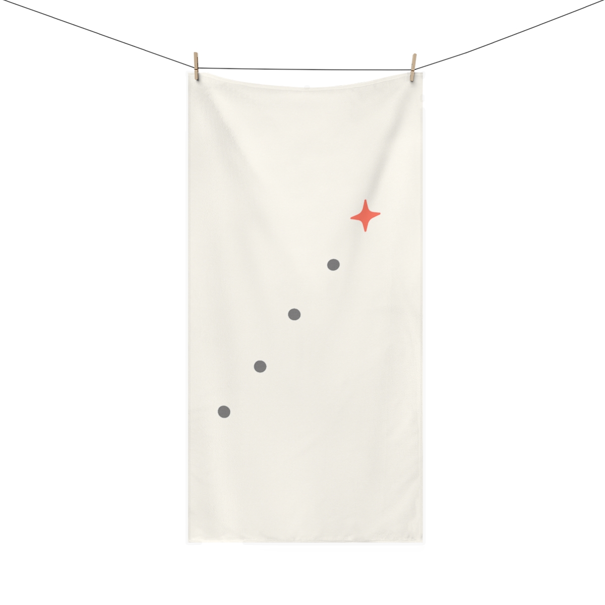 Diagonal Cluster With Quiet Star custom towels