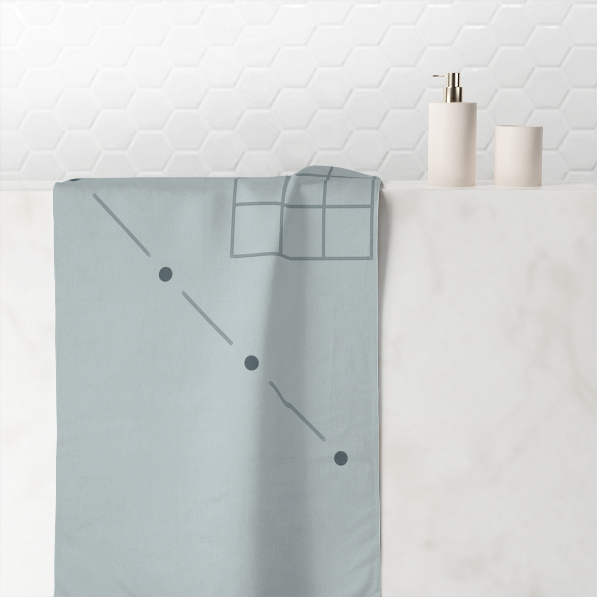 Diagonal Comet Trace Grid unique gift towels