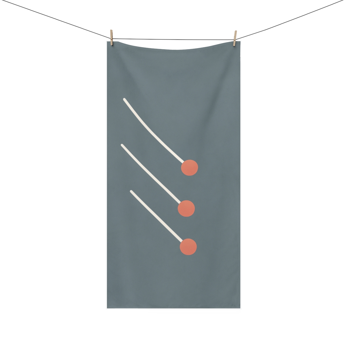 Diagonal Comet Trail Trio soft cotton towels